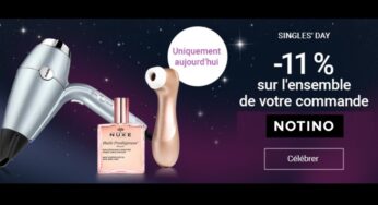 Single’s Day Notino = 11% de remise sur tout + livraison gratuite