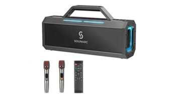 89€ Haut-Parleur Karaoké Party SOUNARC K1 150W et ses 2 micros et télécommande