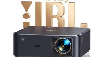 365,66€ vidéoprojecteur 4K YABER K2s – son stéréo JBL (800ANSI, WiFi 6, Bluetooth, Netflix, Android TV, Auto Focus..)