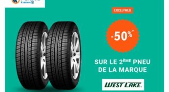 50% de remise sur le second pneus de marque West Lake