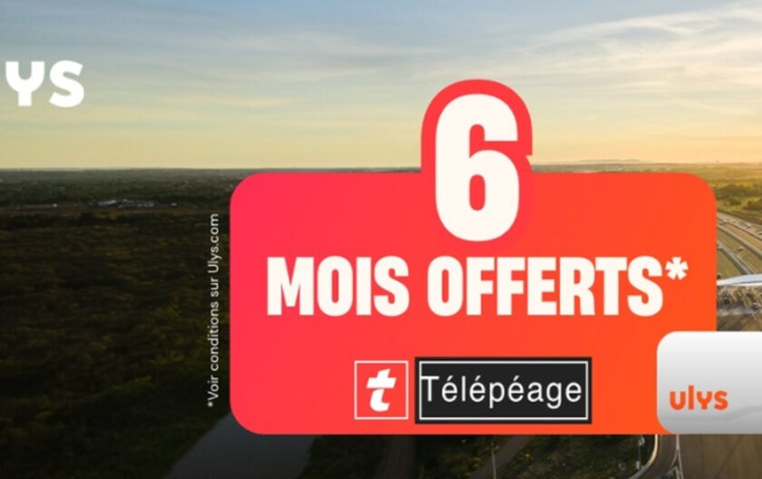 6 mois d’abonnement offerts + 0€ frais de mise en service avec votre badge télépéage ulys classic