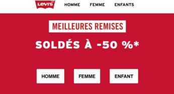 Derniers jours des soldes Levi’s = tout à moitié prix + livraison gratuite