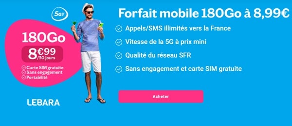 offre forfait lebara série spéciale 180go = 8,99€