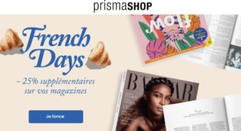 French Days Prismashop : 25% de remise sur tous les abonnements magazines