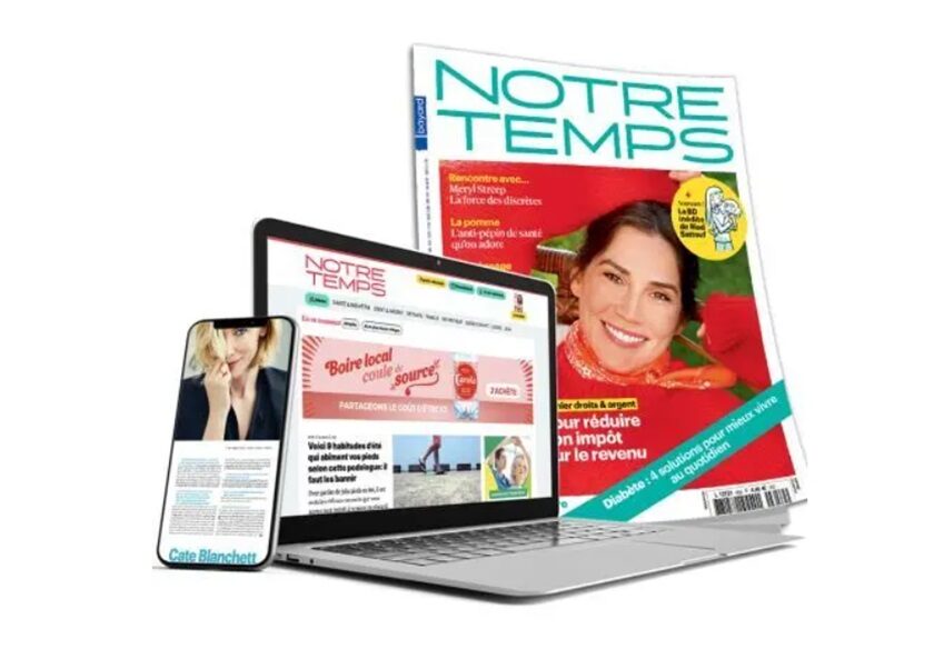 Offre abonnement Notre Temps : 35€ l'année + cadeau + versions numériques