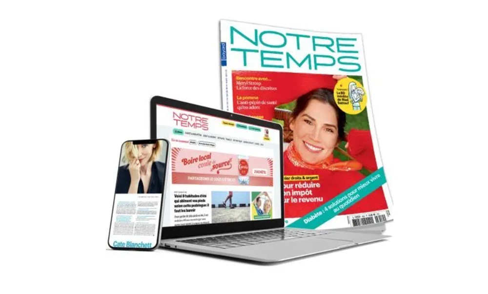 Offre abonnement Notre Temps : 35€ l'année + cadeau + versions numériques