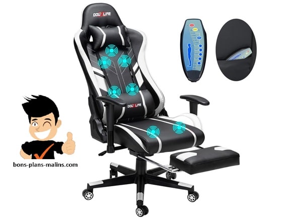 fauteuil gaming avec fonction massage douxlife