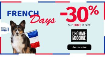 French Days L’Homme Moderne : 30% de remise sur tout le site (mode, maison, brico, high-tech)