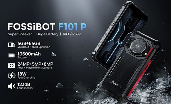 résistant, puissant et endurant smartphone FOSSiBOT F101P