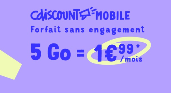 cdiscount mobile promo sur le forfait 5go à seulement 1,99€