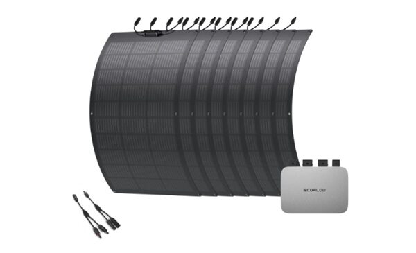kit solaire pour balcon ecoflow powerstream 800 w avec 4 panneaux 