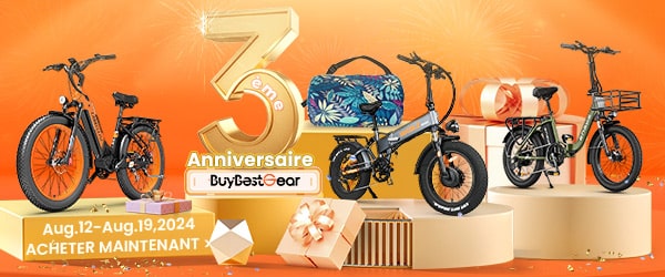 Anniversaire Buybestgear : profitez des meilleures offres sur les vélos électriques