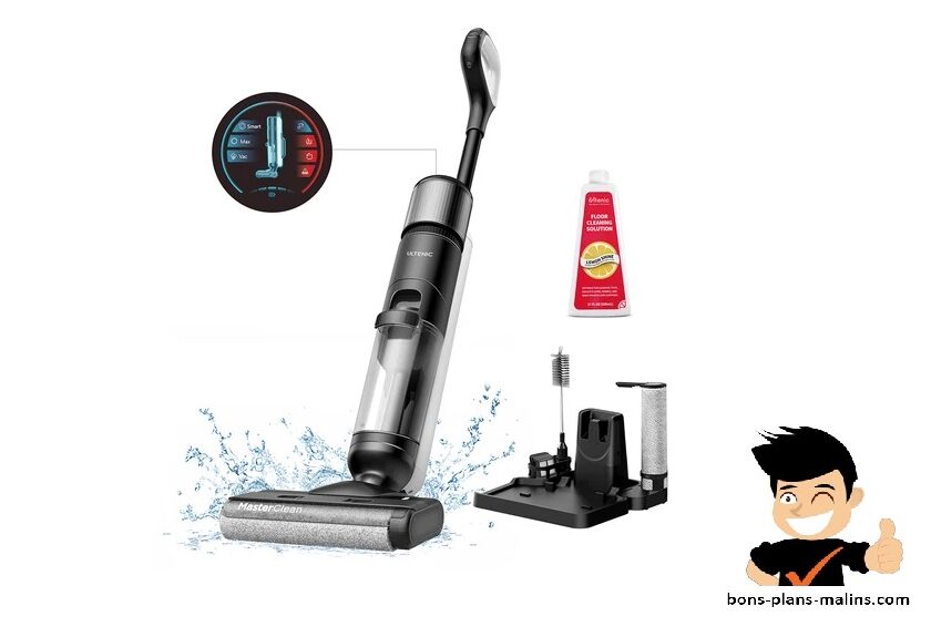  Aspirateur laveur sans fil Ultenic AC1 Elite en promotion