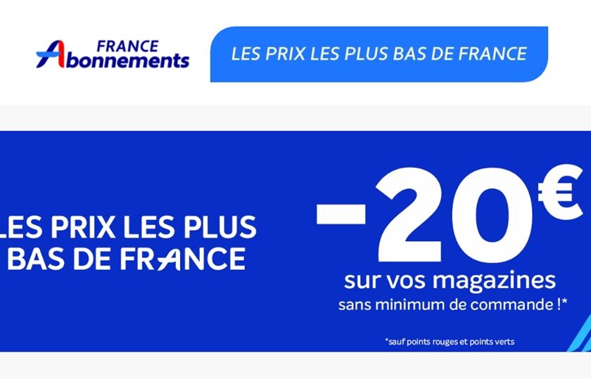 ❄️LES PRIX GIVRÉS ❄️ 20€ de remise supplémentaire sur votre nouvel abonnement magazine