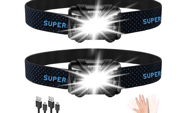 Offre spéciale : lot de 2 lampes frontales LED SuperFire HL06 à 19,49€ seulement !
