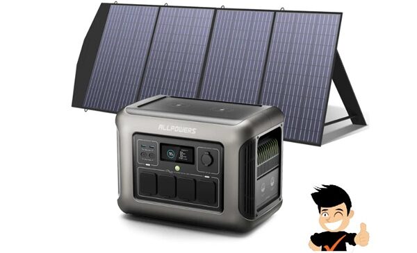 promotion station énergie allpowers 1800w r1500 + panneau solaire 200w