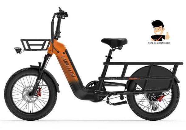Promotion vélo électrique cargo longtail Lankeleisi Wombat-1 