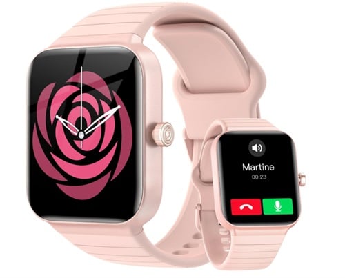 smartwatch étanche 1,8 pouce fitpolo rose