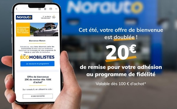 20€ offerts dès 100€ en adhérant au programme de fidélité Norauto en août !