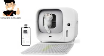 369€ litière automatique auto-nettoyante Furbulous pour chat (grande capacité 60L, contrôle par application)