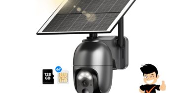 69,99€ caméra de surveillance 4G extérieure sans fil NUASI : sécurité sans compromis avec panneau solaire et carte mémoire de 128 Go !