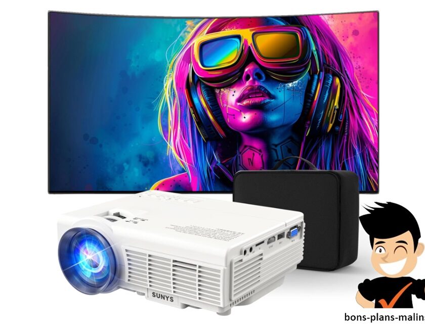 Emportez le cinéma partout avec le mini vidéoprojecteur Bluetooth Sunys L38T en promo