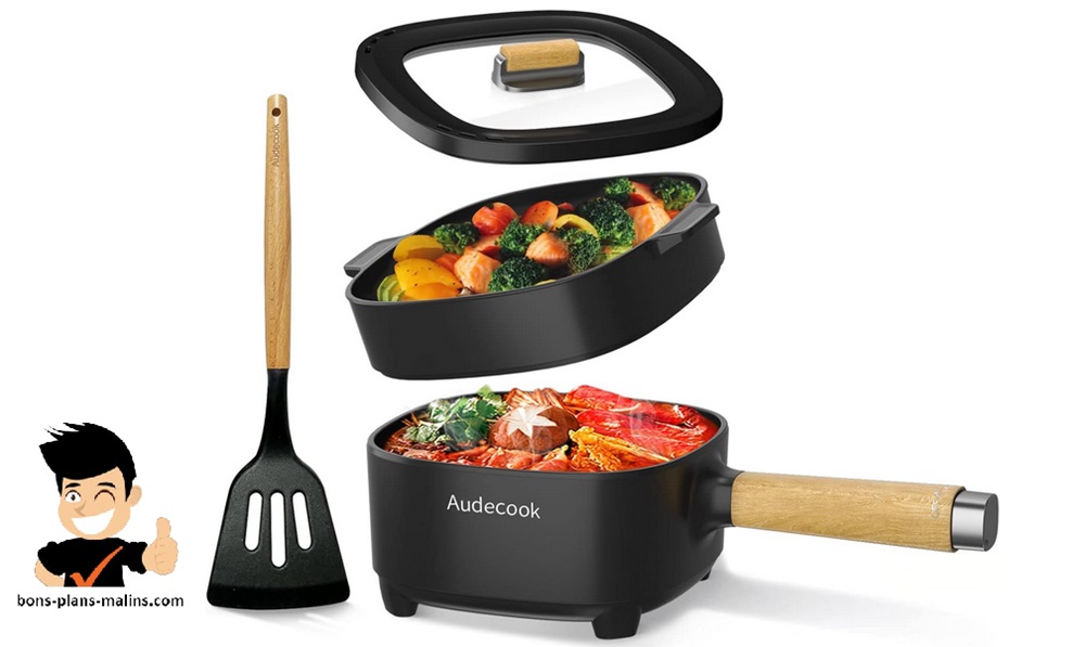 Multifonction et compacte : la poêle électrique Audecook 2L est en promo