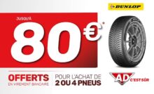 Changez vos pneus avec Dunlop chez AD Auto et économisez jusqu’à 80€