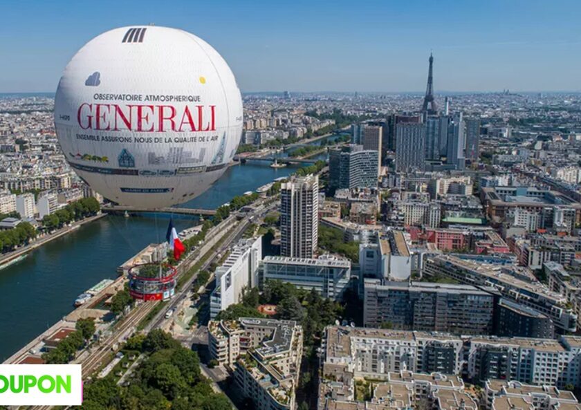 survolez paris dans le ballon generali à tarif réduit