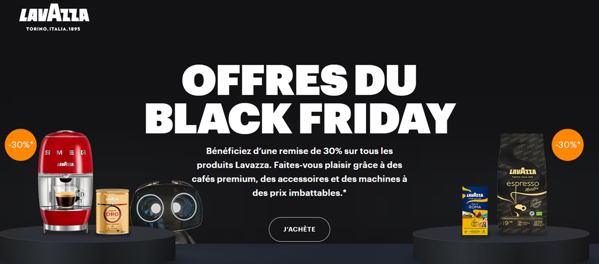 Black Friday Lavazza : -30 % sur tout le site 