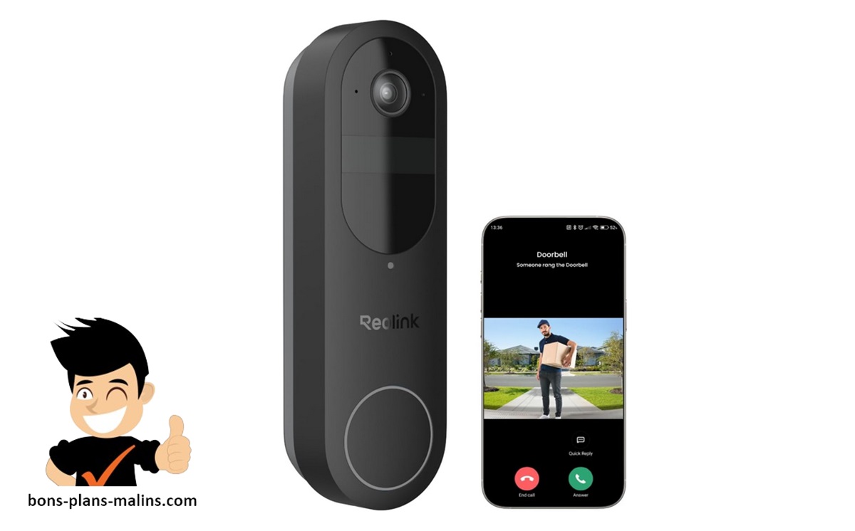 Keep an eye on your door with the Reolink 2K WiFi connected doorbell camera