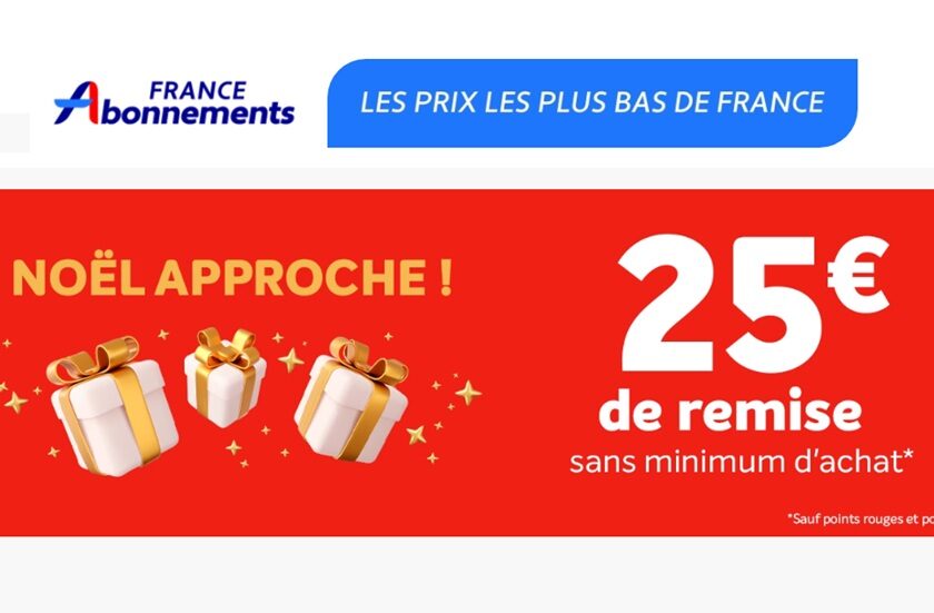 Offre abonnement magazine pas cher pour Noel ! 25€ de remise sans minimum