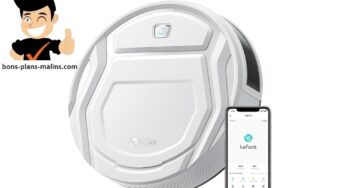 89,99€ petit aspirateur robot WIFI LEFANT M210 avec capteur de collision 6D et auto-recharge (Télécommande/App/Alexa)