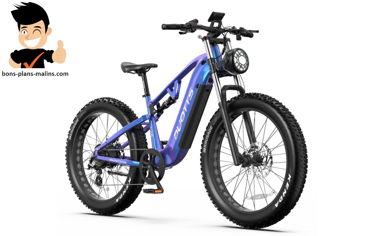 puissant fat bike électrique tout-terrain DUOTTS E26 en promotion 