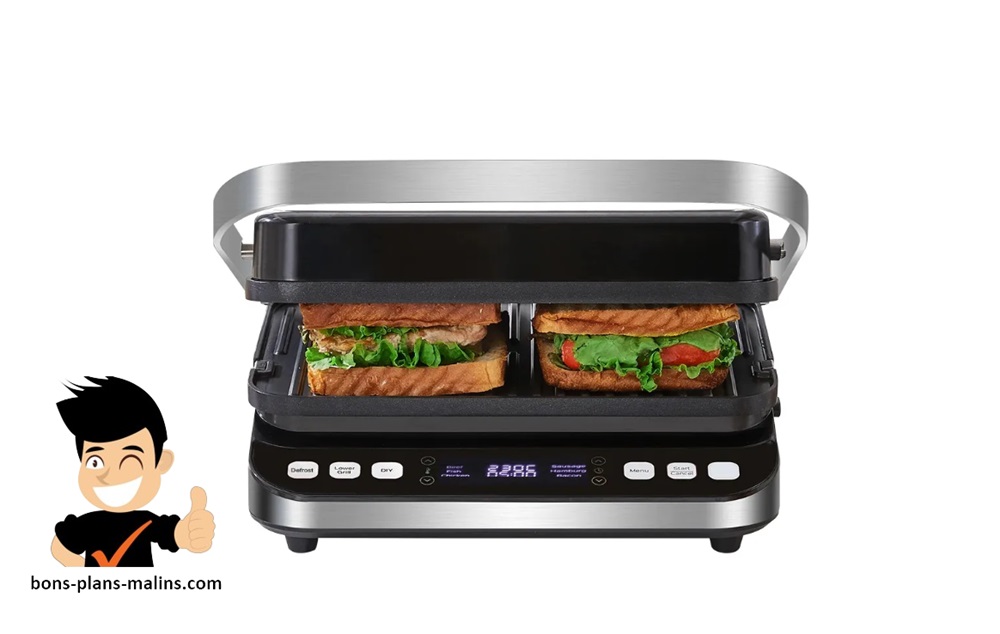 savourez vos plats préférés avec le grill électrique biolomix bcg02d