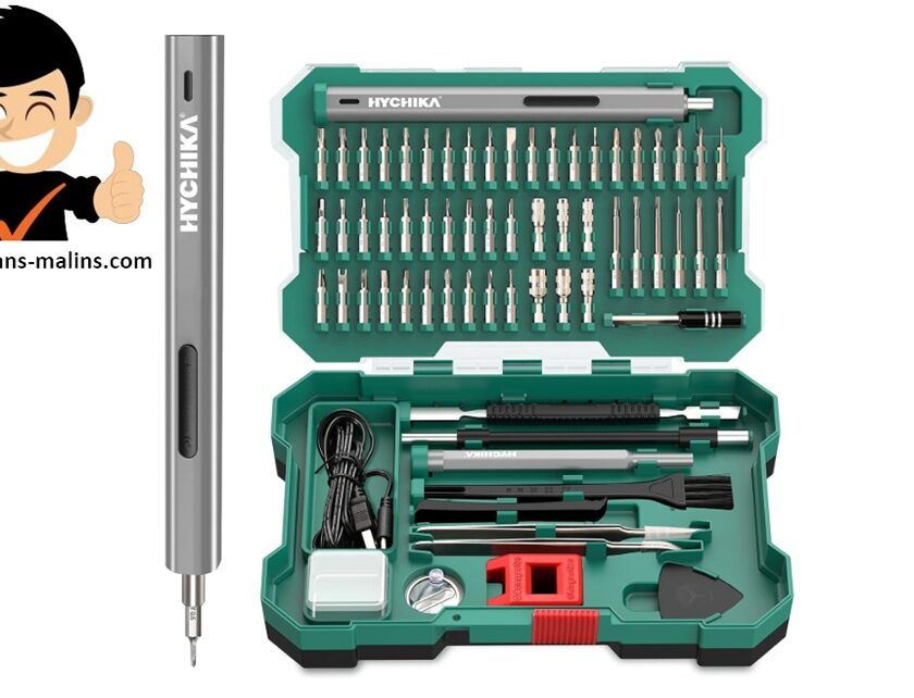 brico coffret tournevis de précision rechargeable hychika (67 pièces)