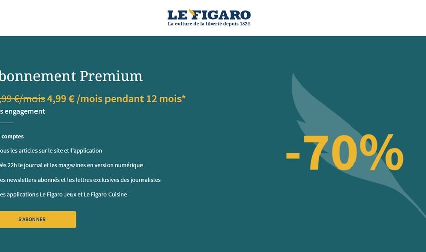 vente flash abonnement premium le figaro numérique