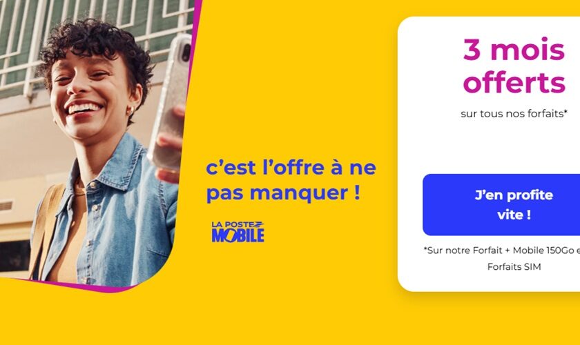 3 mois de forfait mobile offerts c’est chez la poste mobile et c’est pour vous !