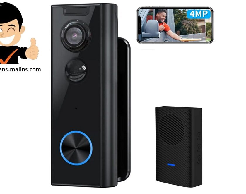 promotion sonnette connectée sans fil xtu j10 plus avec caméra 4mp